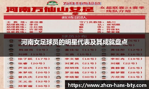 河南女足球员的明星代表及其成就盘点